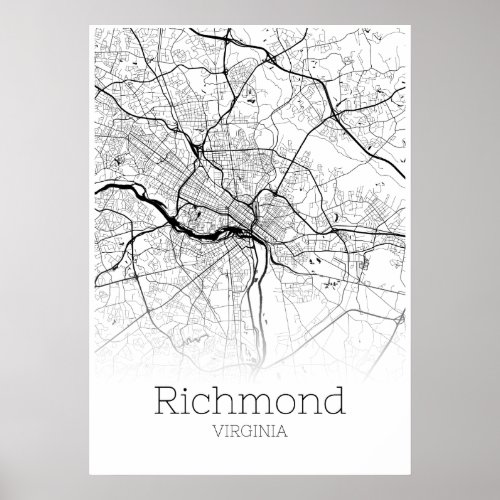 Richmond Map _ Virginia _ City Map Poster