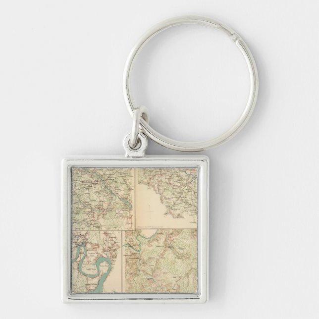 Richmond, Petersburg, Five Forks Keychain (Front)