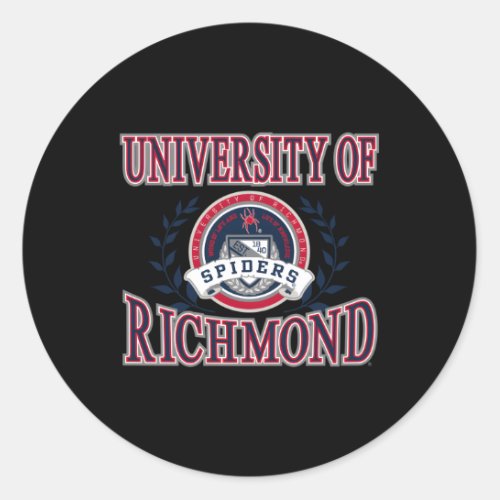 Richmond Spiders Laurels Heather Gray Classic Round Sticker