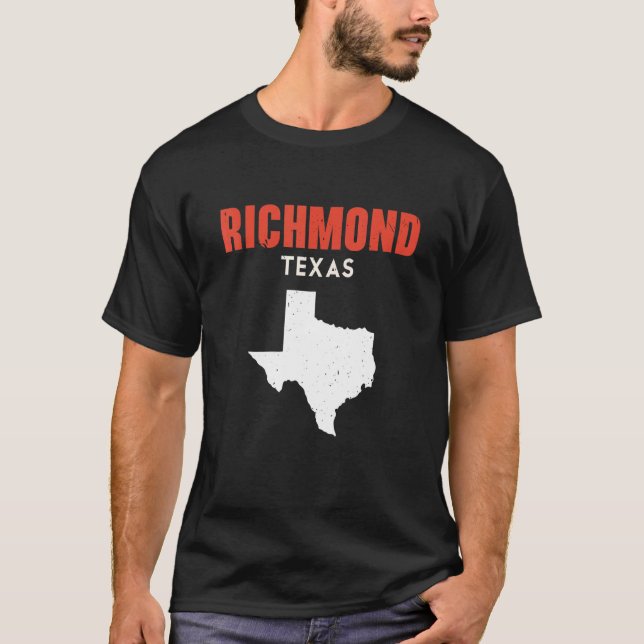 Richmond Texas USA State America Travel Texas T-Shirt (Front)