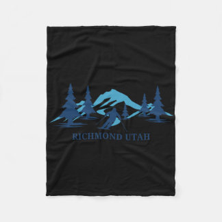 Richmond Utah Ski Resort Skiing Skier Fleece Blanket
