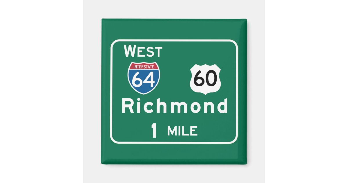 Richmond, VA Road Sign Zazzle