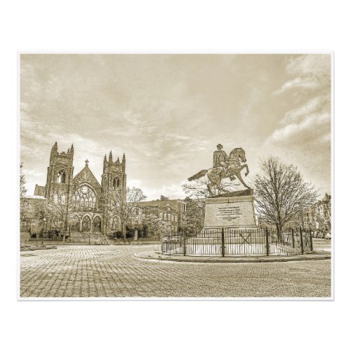Richmond VA Virginia JEB Stuart Monument  Photo Print