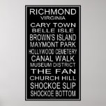 Richmond Virginia Bus Roll Poster at Zazzle