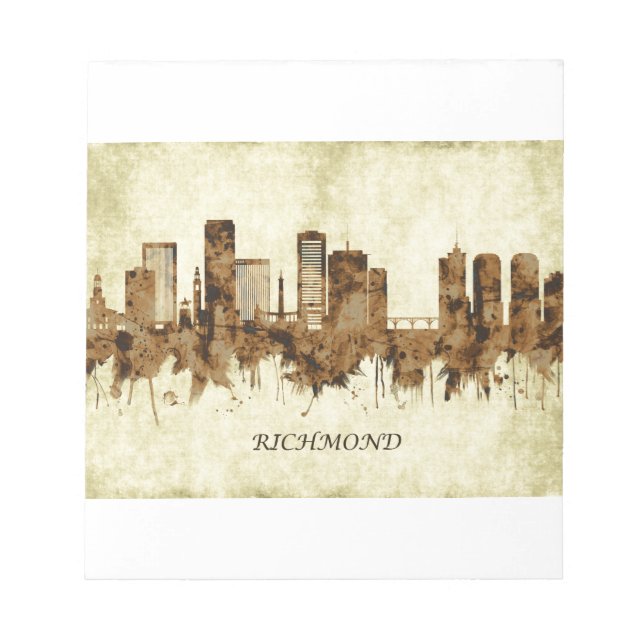 Richmond Virginia Cityscape Notepad (Front)