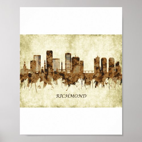 Richmond Virginia Cityscape Poster