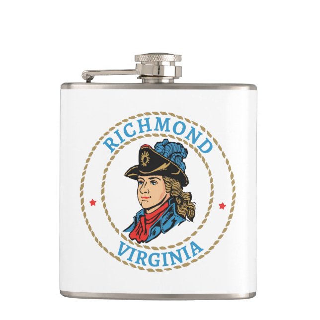 Richmond Virginia Colonial Flask (Front)