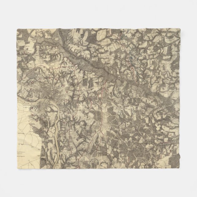 Richmond, Virginia Fleece Blanket (Front (Horizontal))