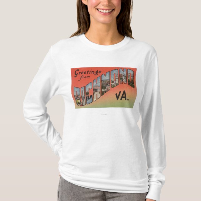 Richmond, Virginia - Large Letter Scenes 3 T-Shirt (Front)