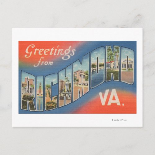 Richmond Virginia _ Large Letter Scenes 4 Postcard