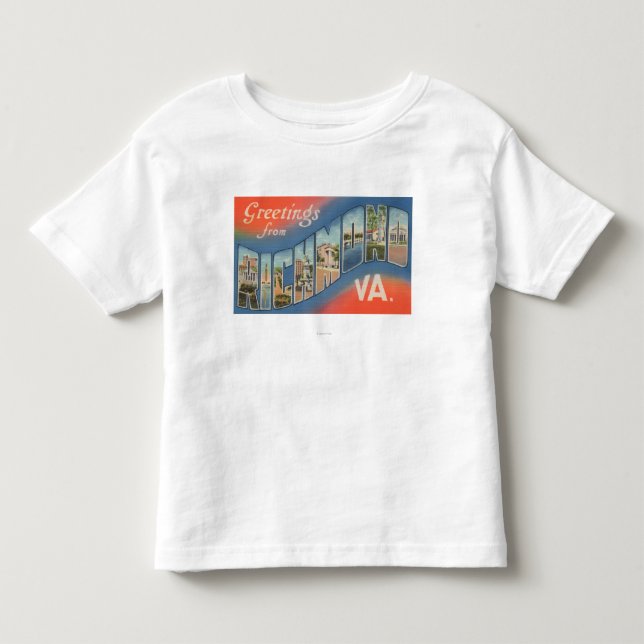 Richmond, Virginia - Large Letter Scenes 4 Toddler T-shirt (Front)