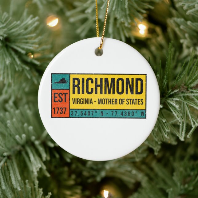 Richmond Virginia Mother Of All State Souvenir Ceramic Ornament (Tree)