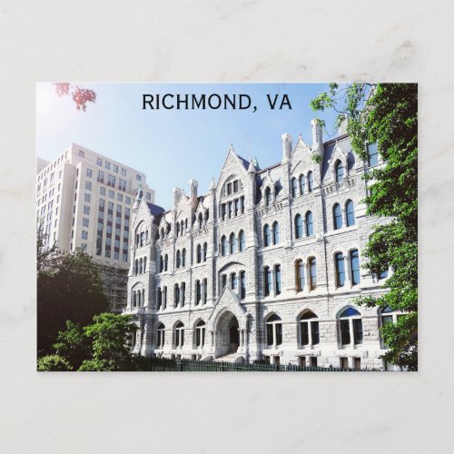 Richmond Virginia Old City Hall Travel Photo Postcard