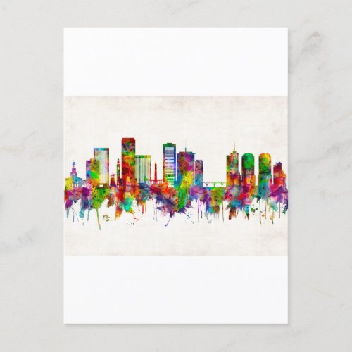 Richmond Virginia Skyline Holiday Postcard