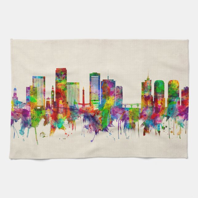 Richmond Virginia Skyline Kitchen Towel (Horizontal)