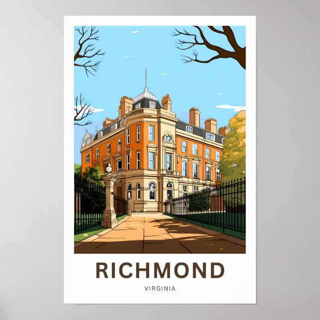 Richmond Virginia Travel Print (Front)