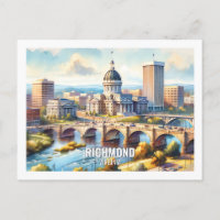 Richmond Virginia USA Famous Place watercolor