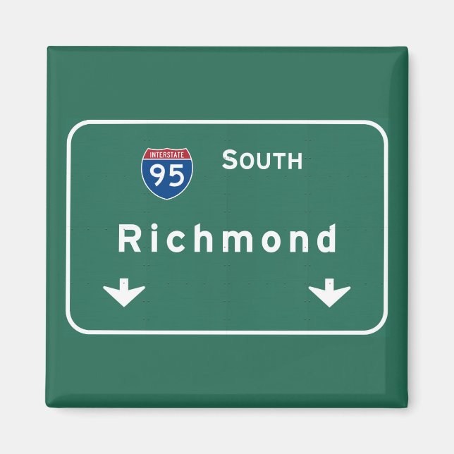 Richmond Virginia va Interstate Highway Freeway : Magnet (Front)