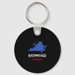 Richmond Virginia Va Paint Splatter Vacation Souve Keychain