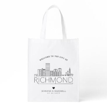 Richmond Wedding | Stylized Skyline Grocery Bag