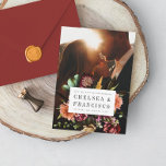Richness of Spring Colorful Floral Photo Wedding Save The Date<br><div class="desc">Romantic rich color floral photographed graphics over a photo. Edit all of the fonts on front and back.</div>