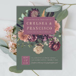 Richness of Spring Colorful Purple Green Wedding Invitation<br><div class="desc">Romantic purple and green color floral photographed graphics. Edit all of the fonts,  lines and background colors if desired</div>