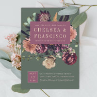 Richness of Spring Colorful Purple Green Wedding