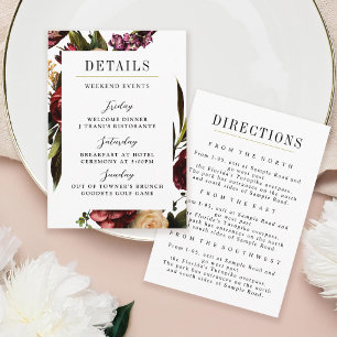 Richness of Spring Colorful Wedding Enclosure Card