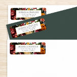 Richness of Spring Colorful Wedding Return Address Label<br><div class="desc">Romantic rich color floral photographed graphics. Edit all of the fonts,  and shape/background colors.</div>