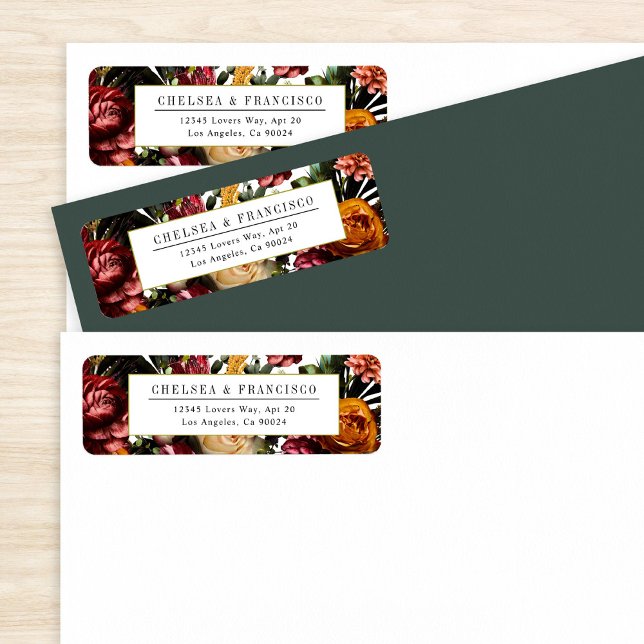 Richness of Spring Colorful Wedding Return Address Label (Creator Uploaded)
