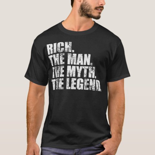 RichRich Family name Rich last Name Rich Surname R T_Shirt