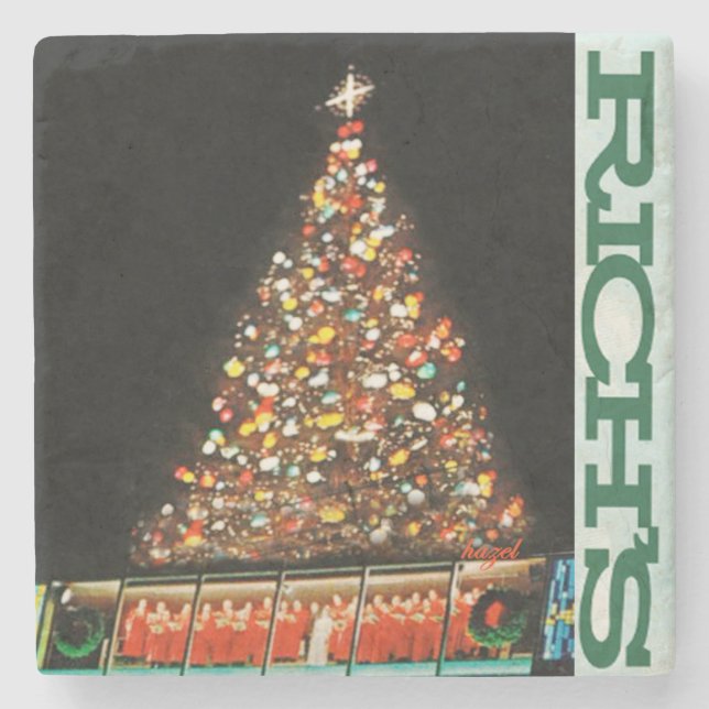 Rich's Atlanta, Rich's Tree Atlanta, Rich's Tree  Stone Coaster (Front)