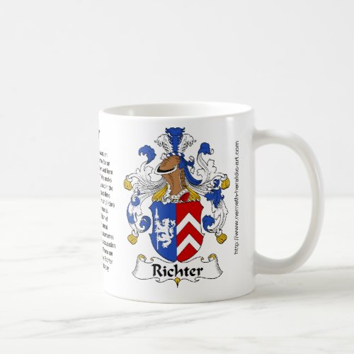 Richter Family Crest on a mug