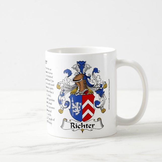 Richter Family German Coat of Arms Mug (Right)