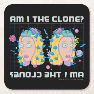 RICK AND MORTY™ Am I The Clone? Square Paper Coaster