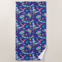 RICK AND MORTY™ | Among Infected Cells Pattern Beach Towel