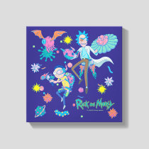 RICK AND MORTY™ | Among Infected Cells Pattern Canvas Print