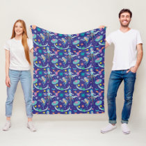 RICK AND MORTY™ | Among Infected Cells Pattern Fleece Blanket