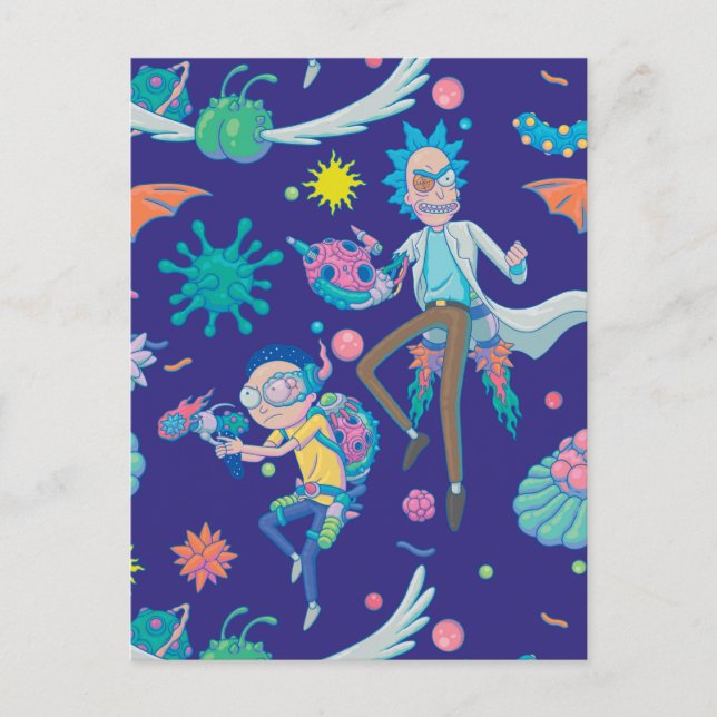 RICK AND MORTY™ | Among Infected Cells Pattern Invitation Postcard (Front)