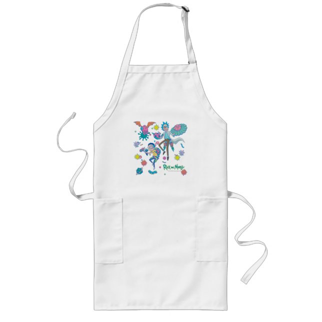 RICK AND MORTY™ | Among Infected Cells Pattern Long Apron (Front)