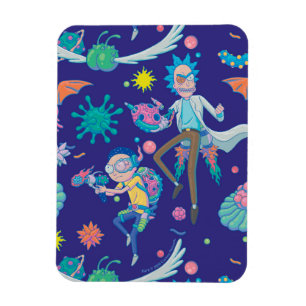RICK AND MORTY™ Among Infected Cells Pattern Magnet