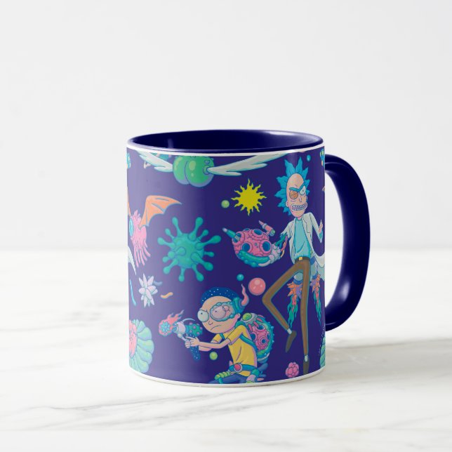 RICK AND MORTY™ | Among Infected Cells Pattern Mug (Front Right)