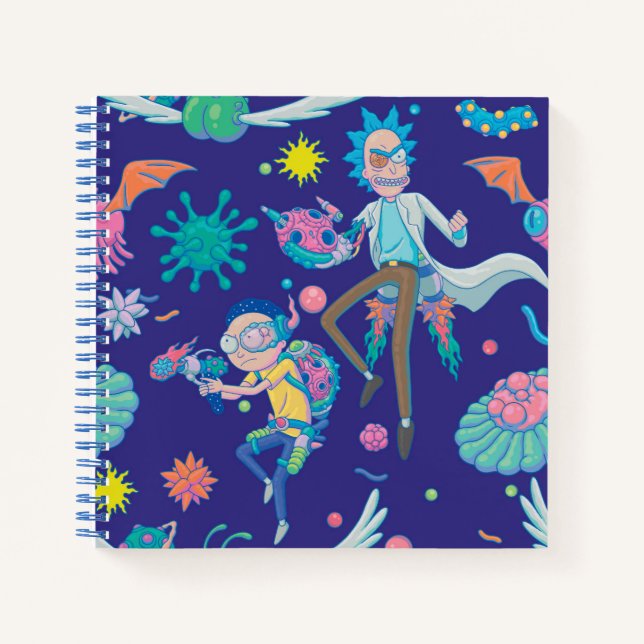 RICK AND MORTY™ | Among Infected Cells Pattern Notebook (Front)