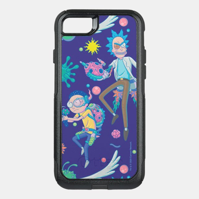 RICK AND MORTY™ | Among Infected Cells Pattern Otterbox iPhone Case (Back)