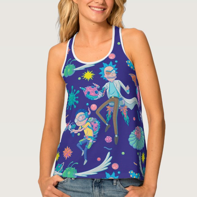 RICK AND MORTY™ | Among Infected Cells Pattern Tank Top (Front)