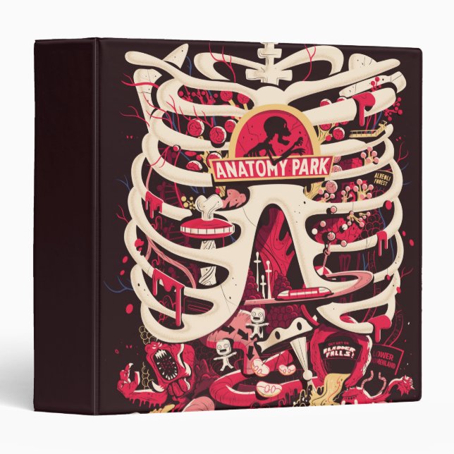 RICK AND MORTY™ | Anatomy Park Rib Cage 3 Ring Binder (Front/Spine)