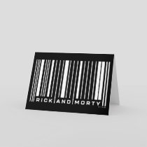Rick and Morty Bar Code Graphic Card