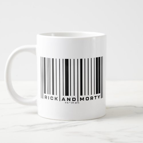 Rick and Morty Bar Code Graphic Giant Coffee Mug