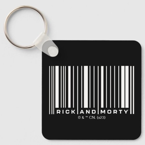 Rick and Morty Bar Code Graphic Keychain