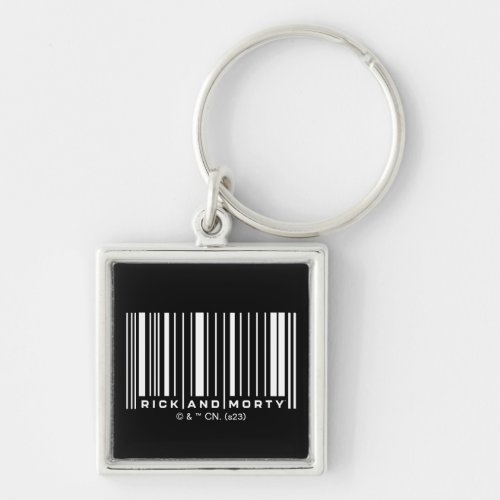 Rick and Morty Bar Code Graphic Keychain